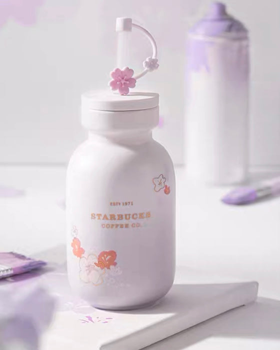 Starbucks China - Blooming Purple 2023 - 19. Sakura Ombré Purple Mason Jar with Straw 430ml