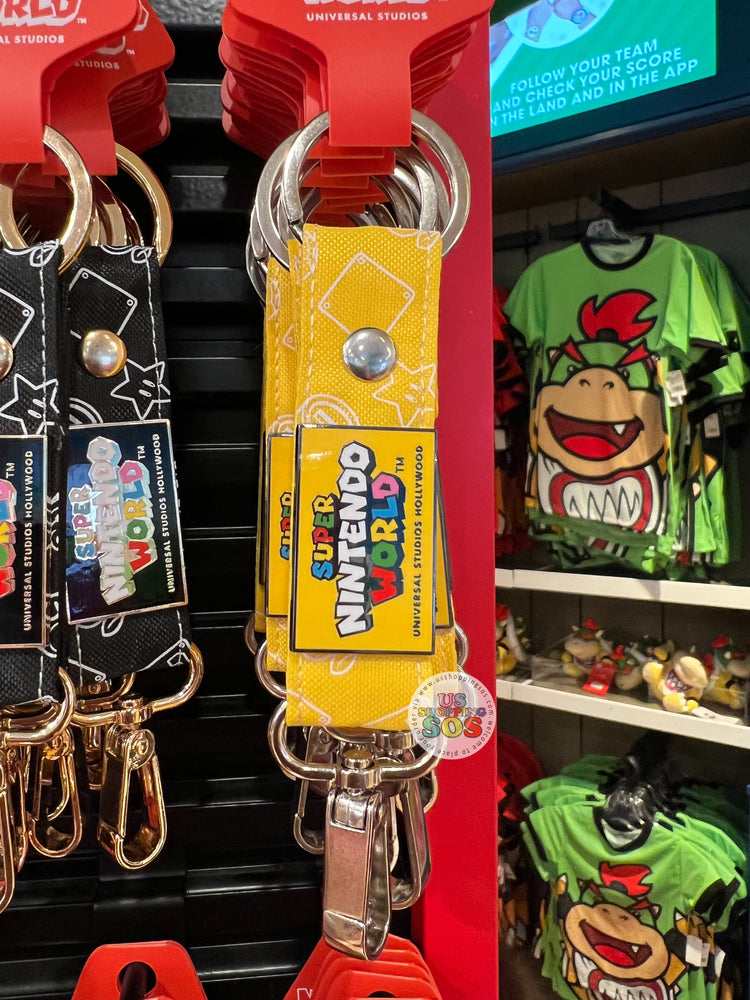 Universal Keychains Universal Studios - Super Nintendo World - Logo Yellow Strap Keychain ...