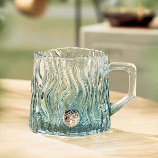 Starbucks China - Mint Green 2023 - 3. Ombré Embossed Wave Glass Mug 425ml