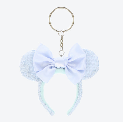 TDR - Disney Blue Ever After Collection - Minnie Mouse Ear Headband Shaped Keychain (Relase Date: May 25)