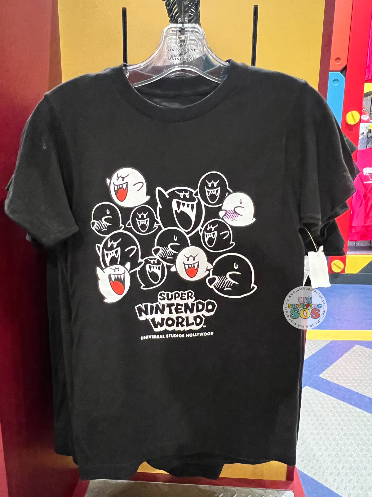 Universal Studios - Super Nintendo World - Boo Black Tee (Adult ...