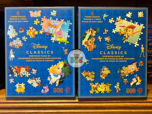 DLR/WDW - Disney Classics Storybook Puzzle Set of 4 (500-Piece Each Set)