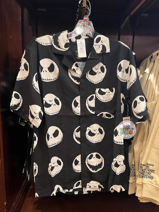 DLR/WDW - The Nightmare Before Christmas - Jack Skellington Face Icon All-Over-Print Button-Up Shirt (Adult)