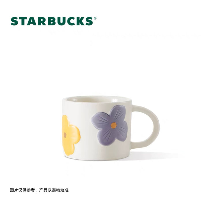 Starbucks China - Summer Flower Field 2023 - 1. Embossed Flower Ceramic Mug 310ml