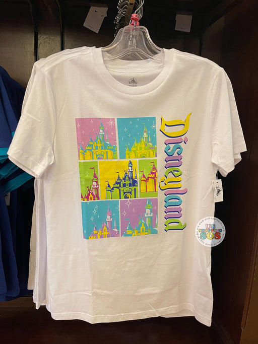 DLR - Disneyland Castle Collage White Graphic Tee (Adult)
