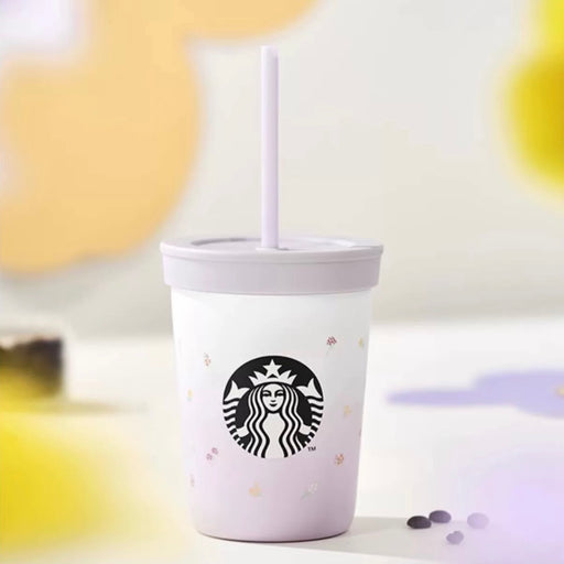 Starbucks China - Summer Flower Field 2023 - 5. Ombré Pastoral Floral Straw Cup 355ml