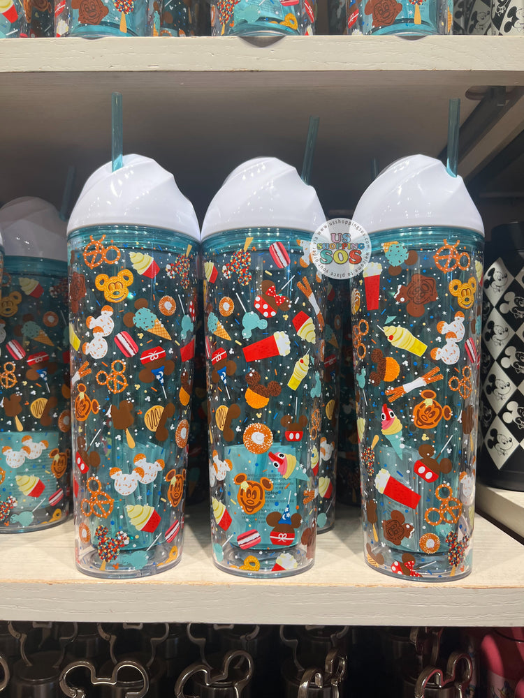 DLR/WDW - Disney Snacks All-Over-Prink Ice Cream Lid Cold Cup Tumbler