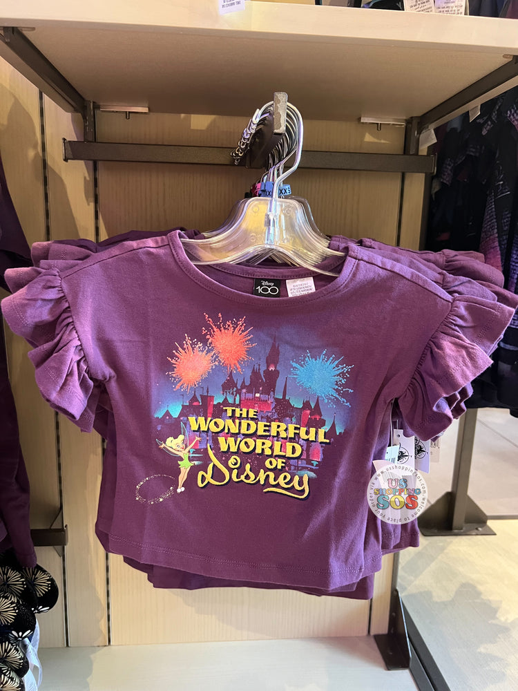 DLR/WDW - Disney100 - Tinker Bell “The Wonderful World of Disney” Violet T-Shirt (Youth)