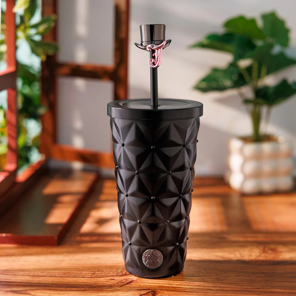 Starbucks Hong Kong - 2026 Jay Chou Limited Collaboration x Stainless Steel Cold Cup w/Straw Topper & Gift Box (Black) 17.5 oz