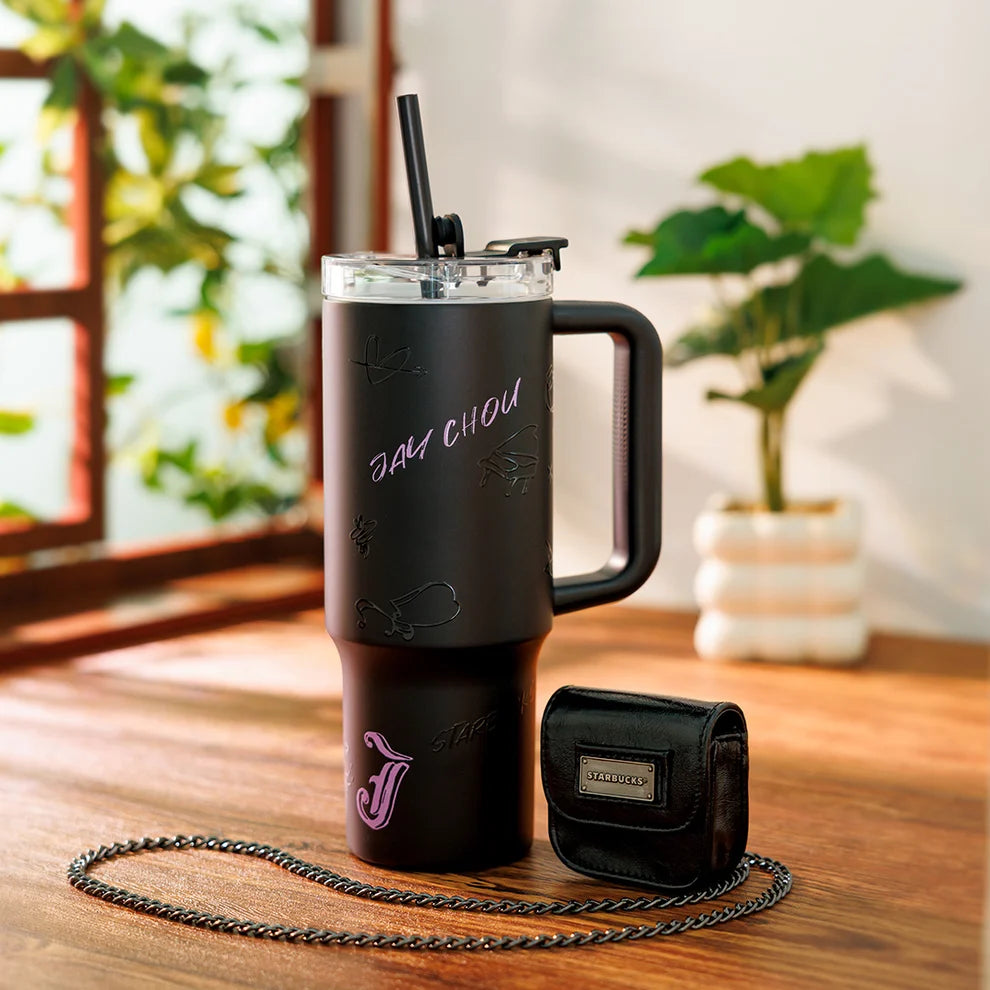 Starbucks Hong Kong - 2026 Jay Chou Limited Collaboration x Steel Tumbler with handle (Black) 31.5 oz