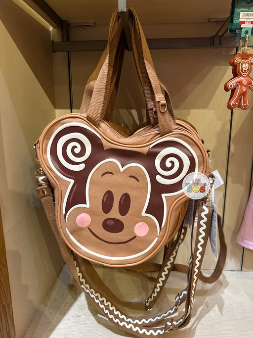 DLR/WDW - Christmas 2026 - Mickey Gingerbread Man Big Face Mini Crossbody Bag
