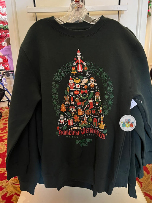 WDW - Epcot World Showcase Germany 🇩🇪 - Fröhliche Weihnachten! 2026 - Mickey & Friends Dark Green Pullover (Adult)