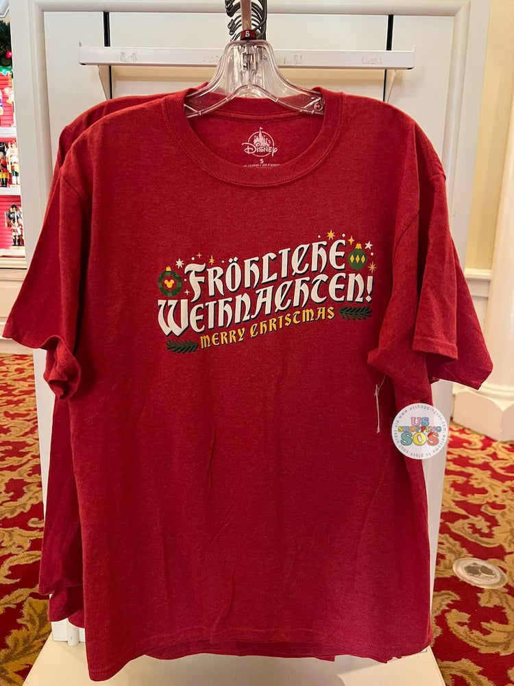 WDW - Epcot World Showcase Germany 🇩🇪 - Fröhliche Weihnachten! 2026 - Mickey & Friends Red Graphic Tee (Adult)