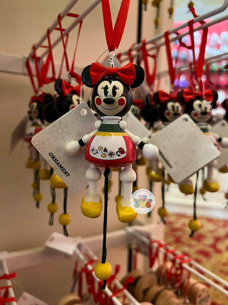 WDW - Epcot World Showcase Germany 🇩🇪 - Fröhliche Weihnachten! 2026 - Minnie Wooden Pull-string Holiday Ornament