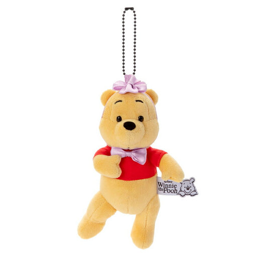 Japan Takara Tomy - Winnie the Pooh Costume Series Ribbon Plush Keychain
