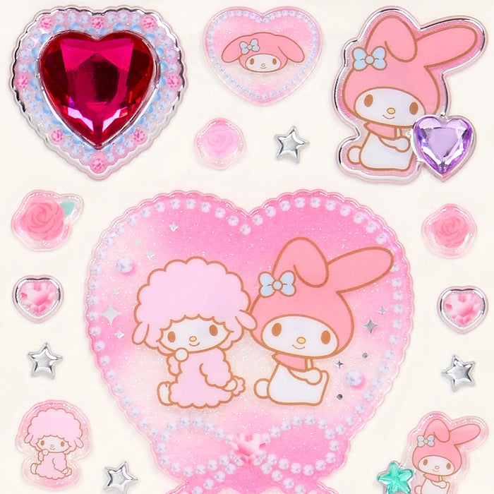Japan Sanrio - My Melody & My Sweet Piano Sparkling Jewel Stickers (Ballet Core)