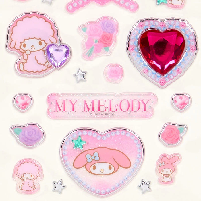 Japan Sanrio - My Melody & My Sweet Piano Sparkling Jewel Stickers (Ballet Core)