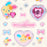 Japan Sanrio - Usahana Sparkling Jewel Stickers (Ballet Core)