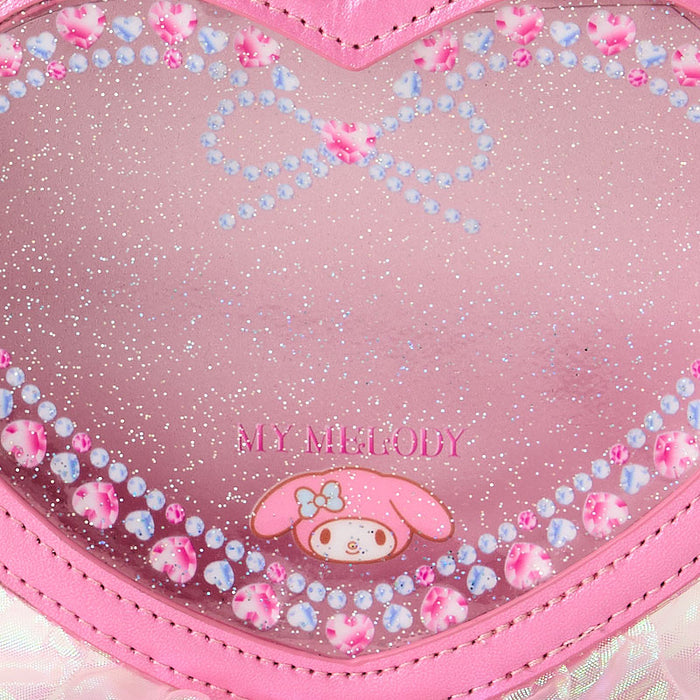 Japan Sanrio - My Melody Heart-shaped Clear Pouch (Ballet Core)