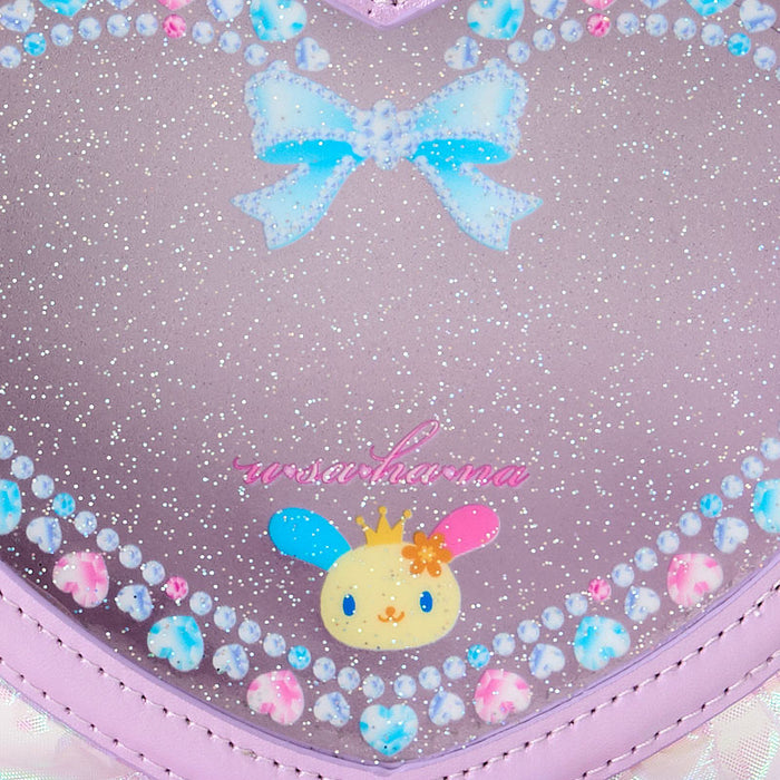 Japan Sanrio - Usahana Heart-shaped Clear Pouch (Ballet Core)
