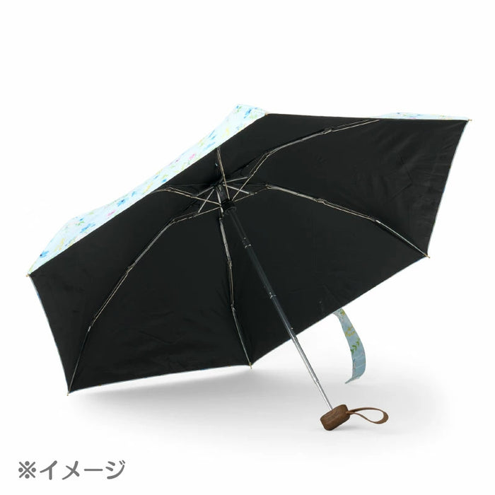 Japan Sanrio - Kuromi Mini Folding Umbrella for Sun and Rain (Watercolor Flowers)