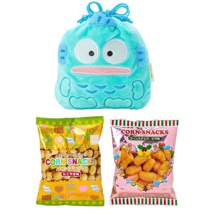 Japan Sanrio - Christmas Sweets 2025 Collection x Hangyodan Candy & Character-Shaped Drawstring Bag