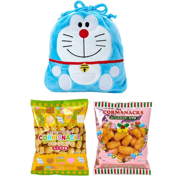 Japan Sanrio - Christmas Sweets 2025 Collection x I'm Doraemon Candy & Character-Shaped Drawstring Bag