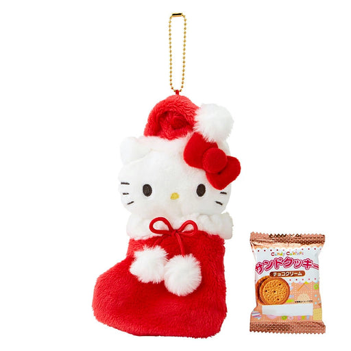 Japan Sanrio - Christmas Sweets 2025 Collection x Hello Kitty Cookie & Boots Plush Keychain Set