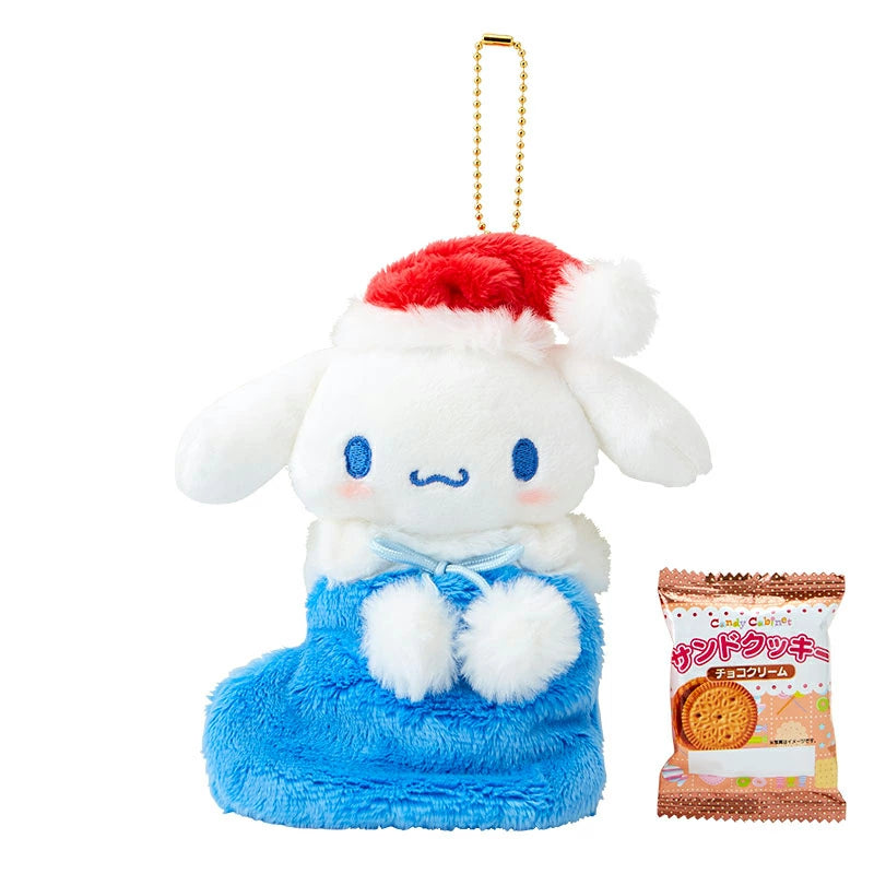 Japan Sanrio - Christmas Sweets 2025 Collection x Cinnamoroll Cookie & Boots Plush Keychain Set