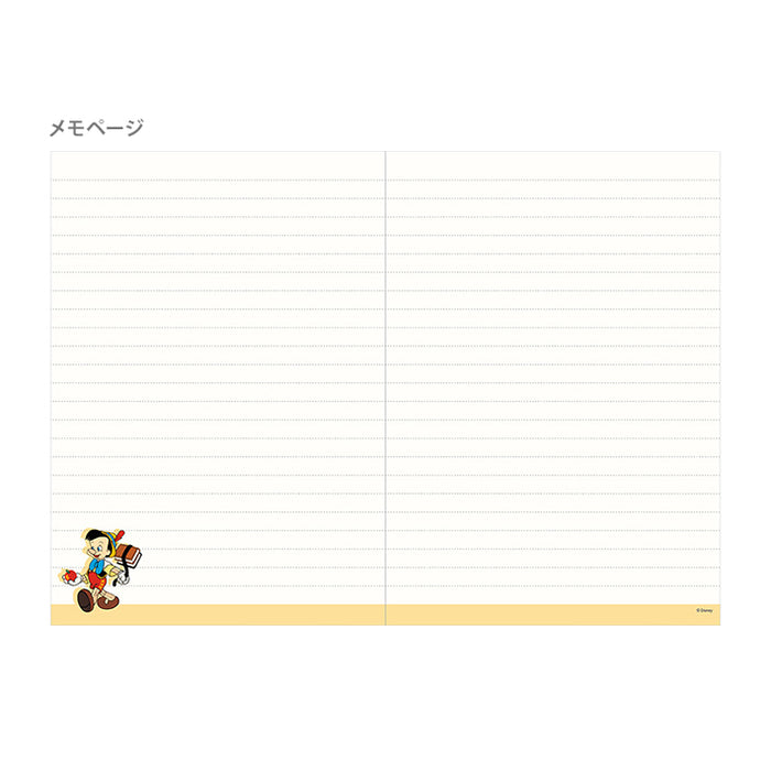 Japan Exclusive - Schedule Book & Calendar 2024 Collection x Pinocchio Notebook & Weekly Schedule Book B6 (Brown Color)