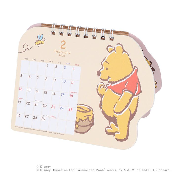 Japan Exclusive - Schedule Book & Calendar 2024 Collection x Winnie the Pooh 2024 Die-Cut Desk Calendar