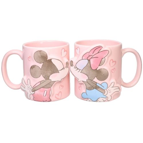 JP x RT  - Mickey & Minnie Mouse Pastel Colors Mugs Pair Box Set
