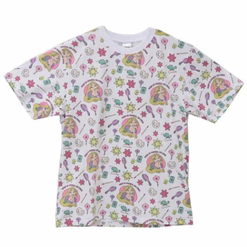 Japan Exclusive - All Over Print Rapunzel & Pascal T Shirt for Adults