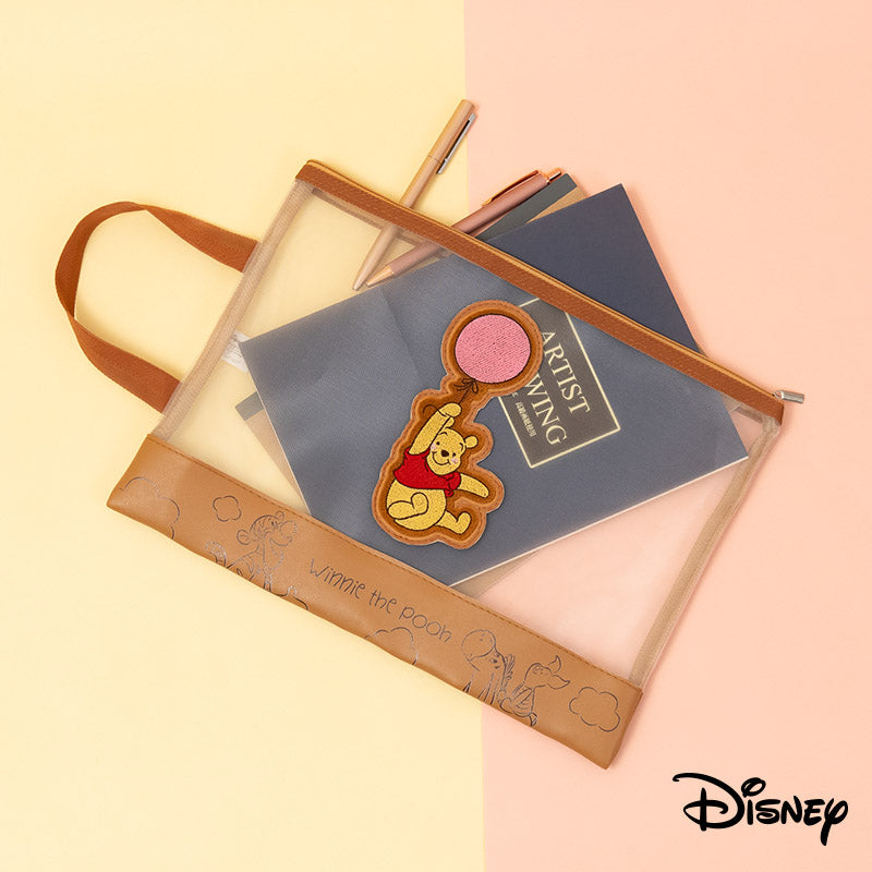 Taiwan Disney Collaboration - Winnie the Pooh Embroidered Mesh Fabric Document Pouch