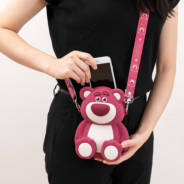 Taiwan Disney Collaboration - Lotso "Die Cut Shaped" Silicone Mini Shoulder Bag