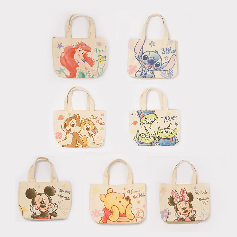 Taiwan Disney Collaboration - Disney Characters Mini Canvas Tote Bag (7 Styles)