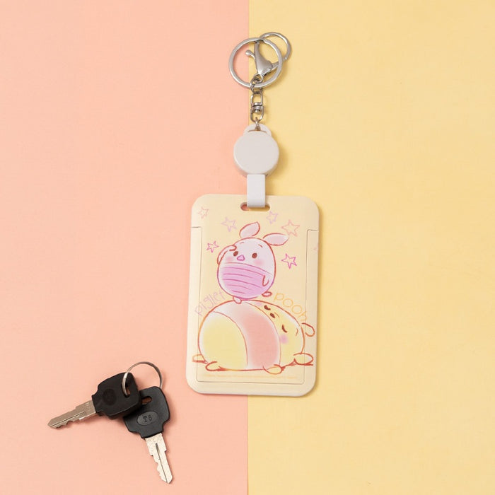 Disney Winnie The Pooh Badge Reel Retractable ID Card 