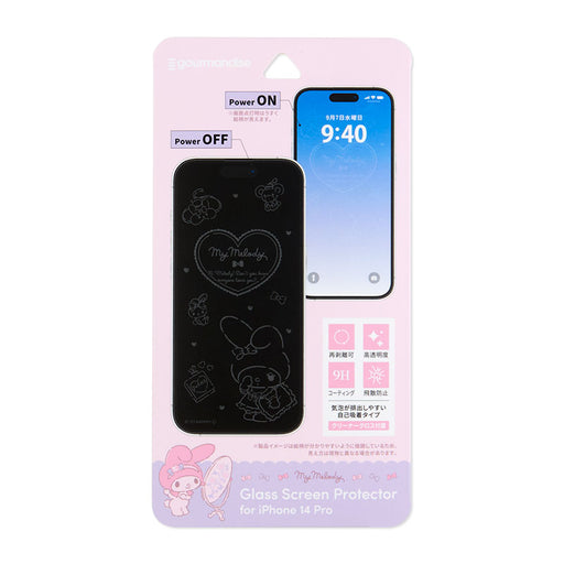 Japan Sanrio - My Melody Glass Screen Protector for iPhone14 Pro