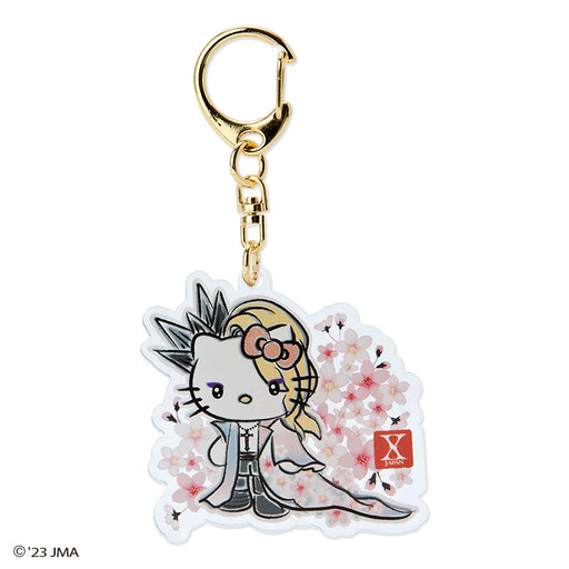 Japan Sanrio - Yoshikitty Acrylic key chain (cherry blossom)