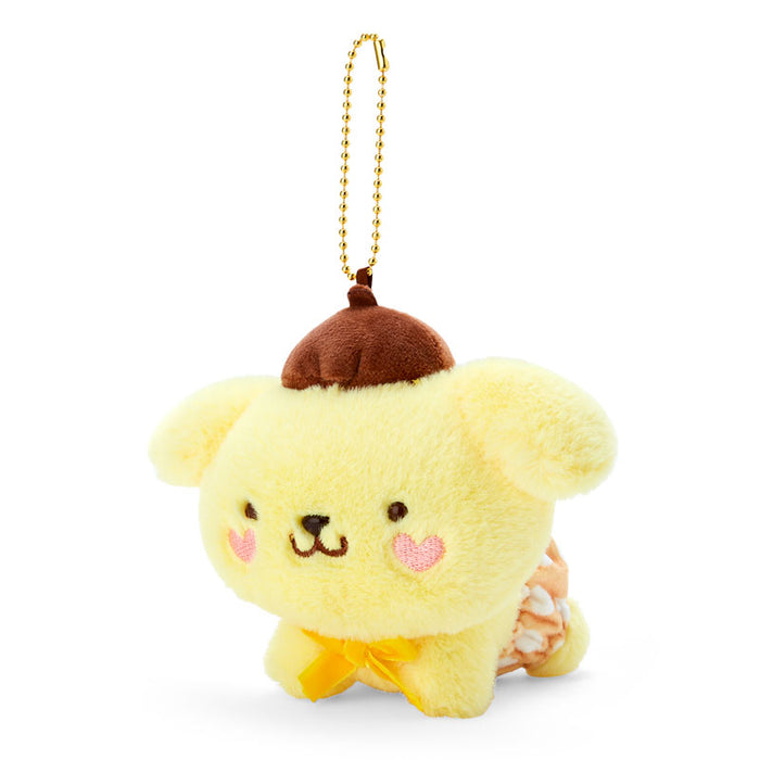 Japan Sanrio - Nakayochi Omuchu "Cute Baby" Pompompurin Plush Keychain