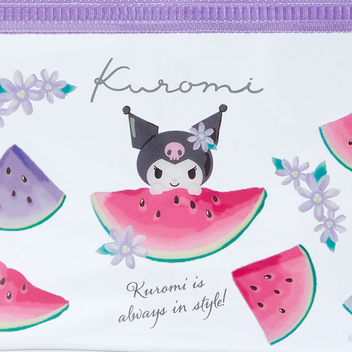 Sanrio Kuromi & Watermelon Flat Clear Pen Case