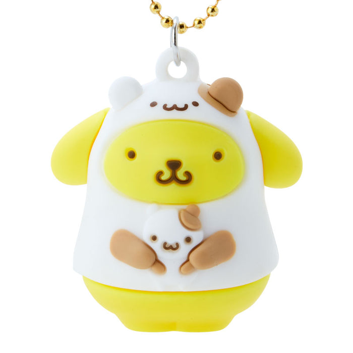 Japan Sanrio -  Pompompurin "dressed up as muffin" Keychain