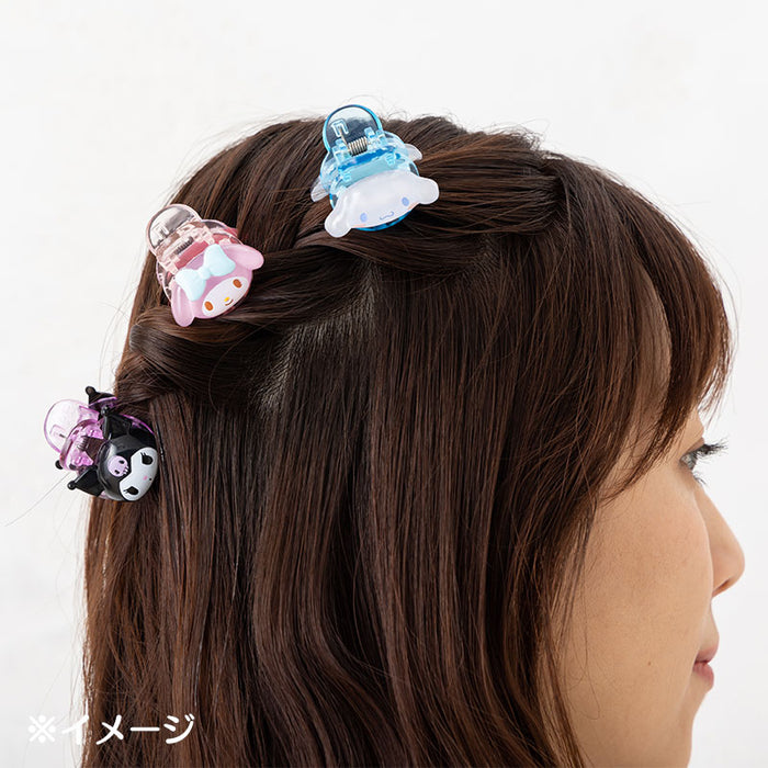 Japan Sanrio - Kuromi Clear Mini Hair Clip Set