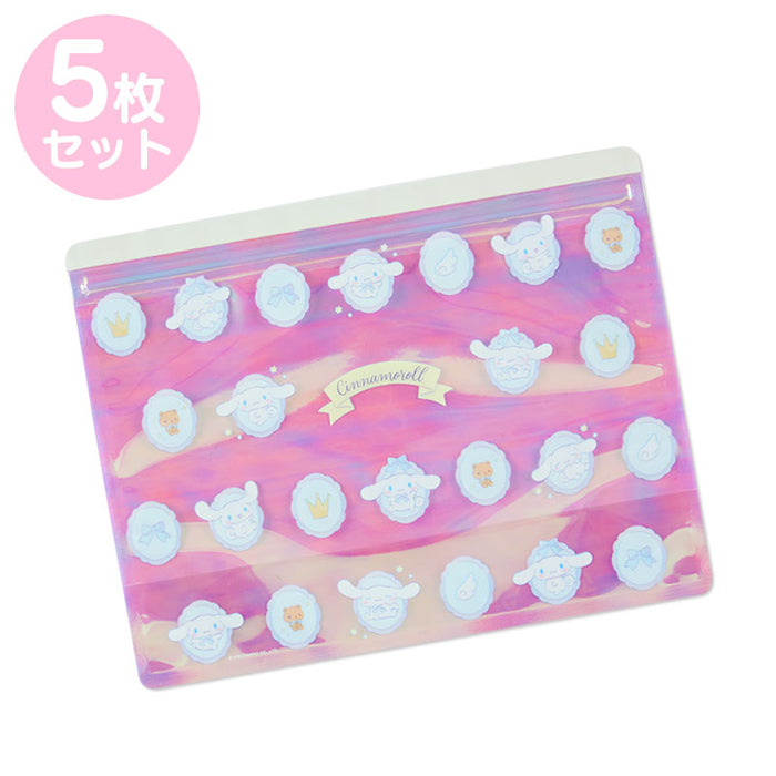 Japan Sanrio - Cinnamoroll Zipper Bags 5 Sheets