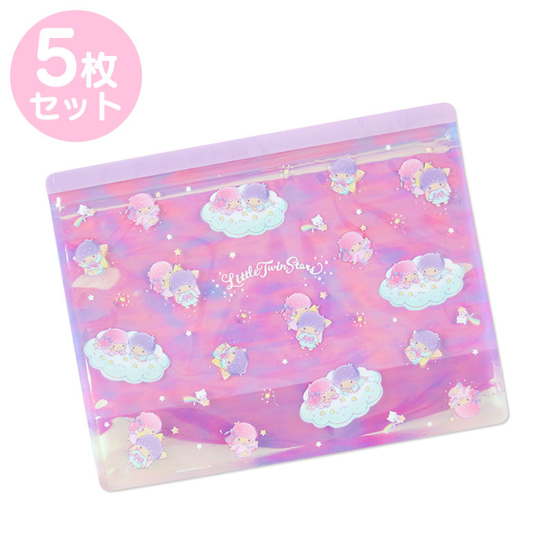 Japan Sanrio - Little Twin Stars Zipper Bags 5 Sheets