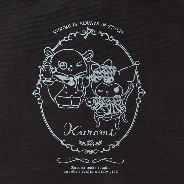 Japan Sanrio - "Kuromi Delusion Old Lady Design Series" x Kuromi & Baku Big Tote Bag