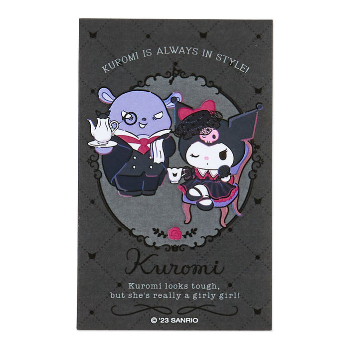 Japan Sanrio - "Kuromi Delusion Old Lady Design Series" x Kuromi & Baku Sticker Set with Case