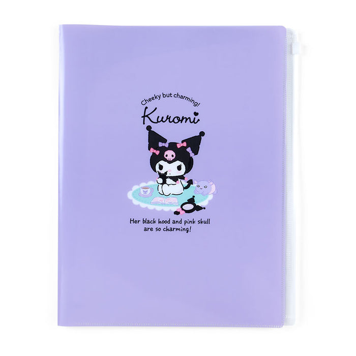Hello Kitty Plastic Folder with Pockets and Zipper, Clear File, A4 Size, Sanrio  Stationery