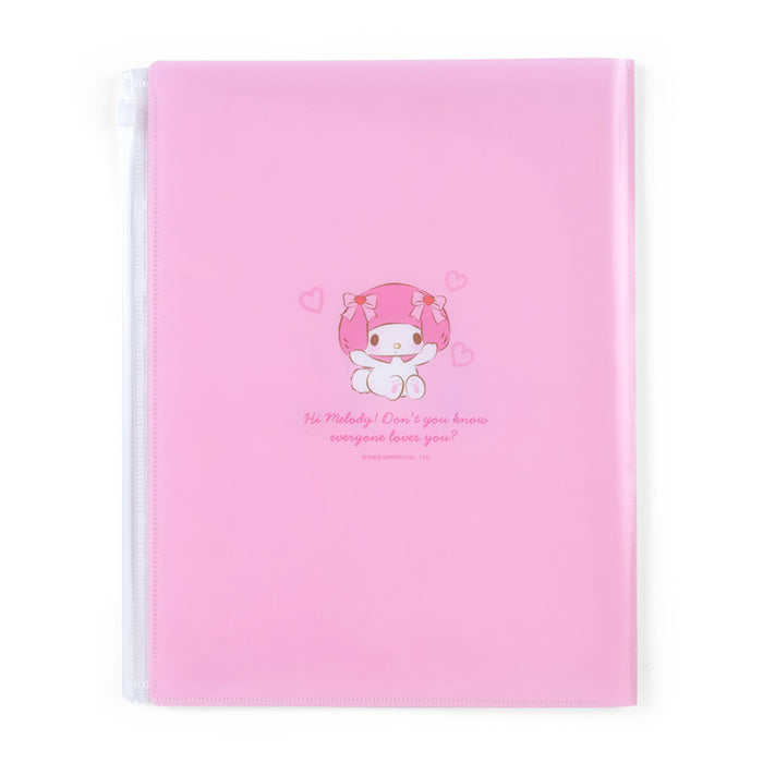 Japan Sanrio - My Melody 6-Pocket Clear File with Zipper