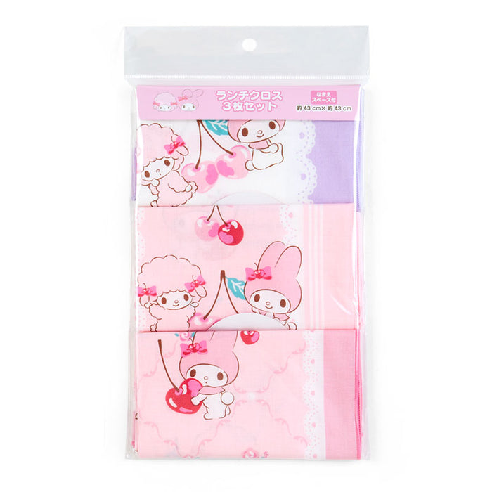 Japan Sanrio - My Melody & My Sweet Piano Set of 3 Lunch Cloths